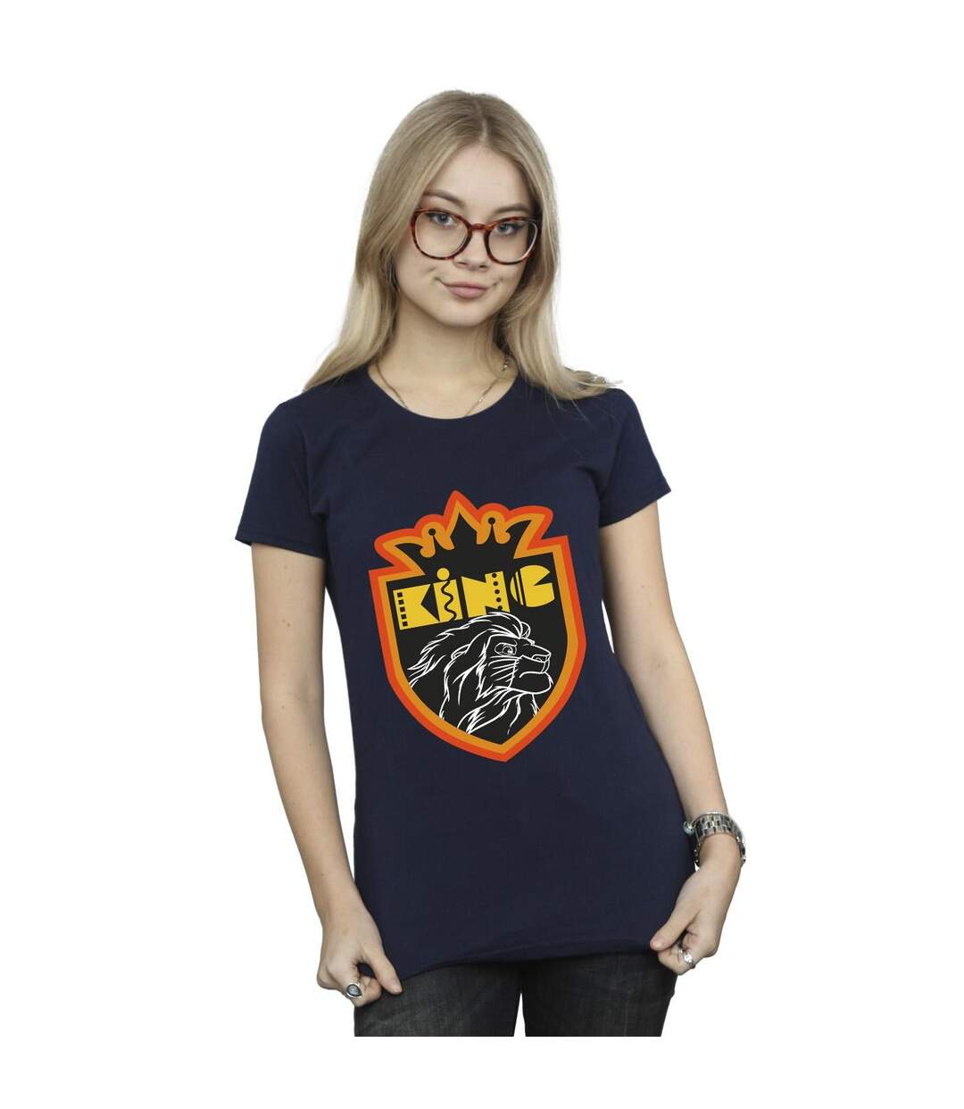 Disney - T-shirt THE LION KING CREST - Femme (Bleu marine) - UTBI25263-2