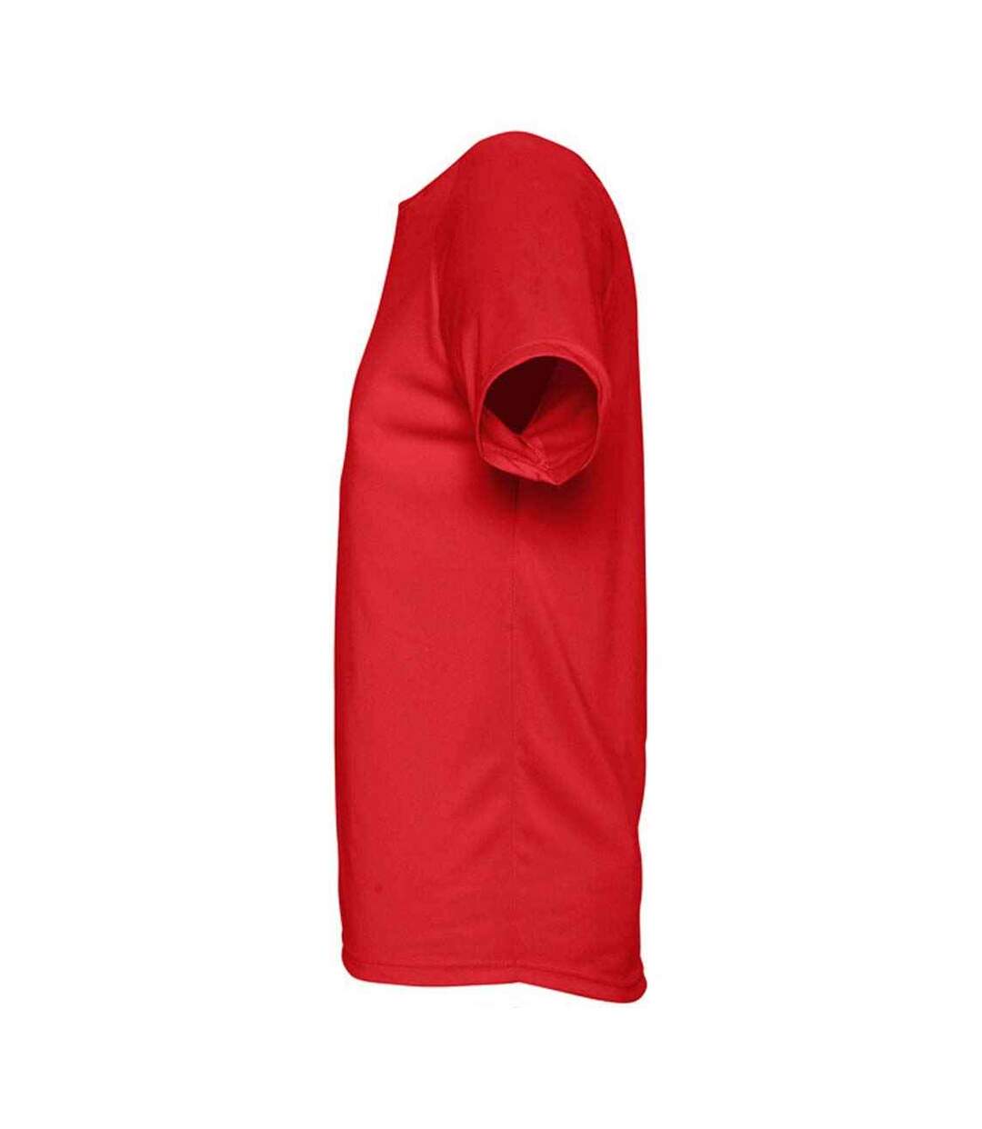 T-shirt Sporty Homme Rouge SOLS-3