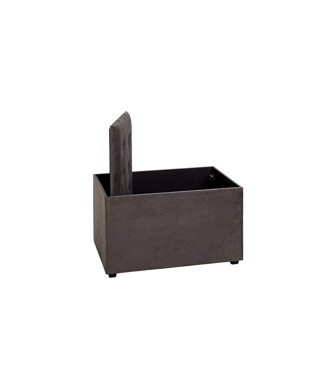 Coffret de Rangement Velours Idaya 65cm Anthracite-4