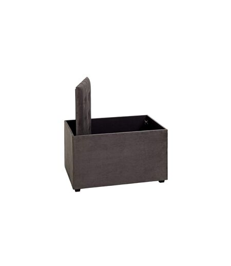 Coffret de Rangement Velours Idaya 65cm Anthracite