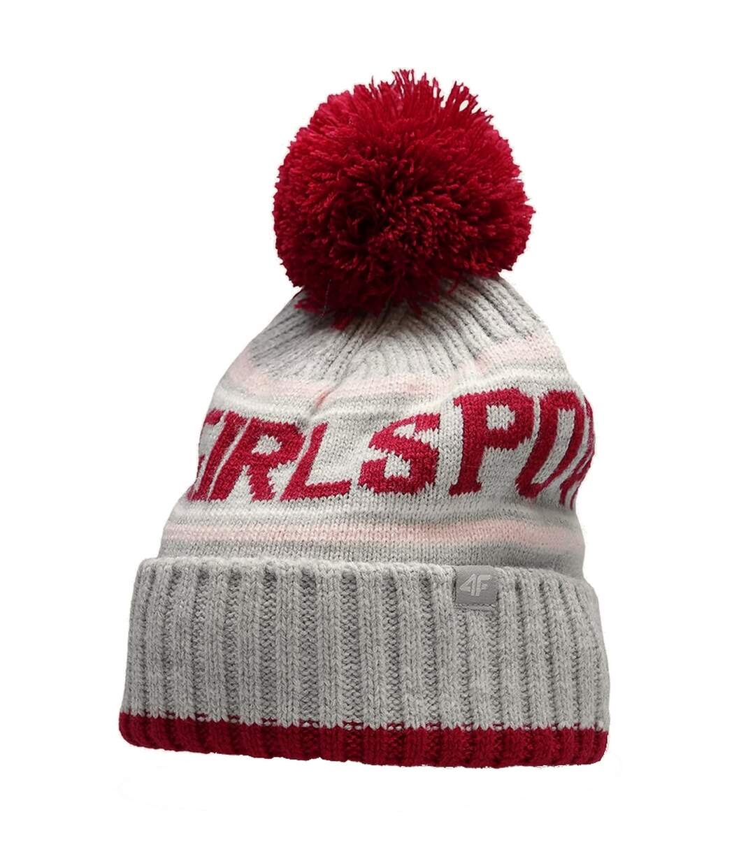 Childrens/kids Hjz22 Jcad005 Beanie Red Silver 4F-3