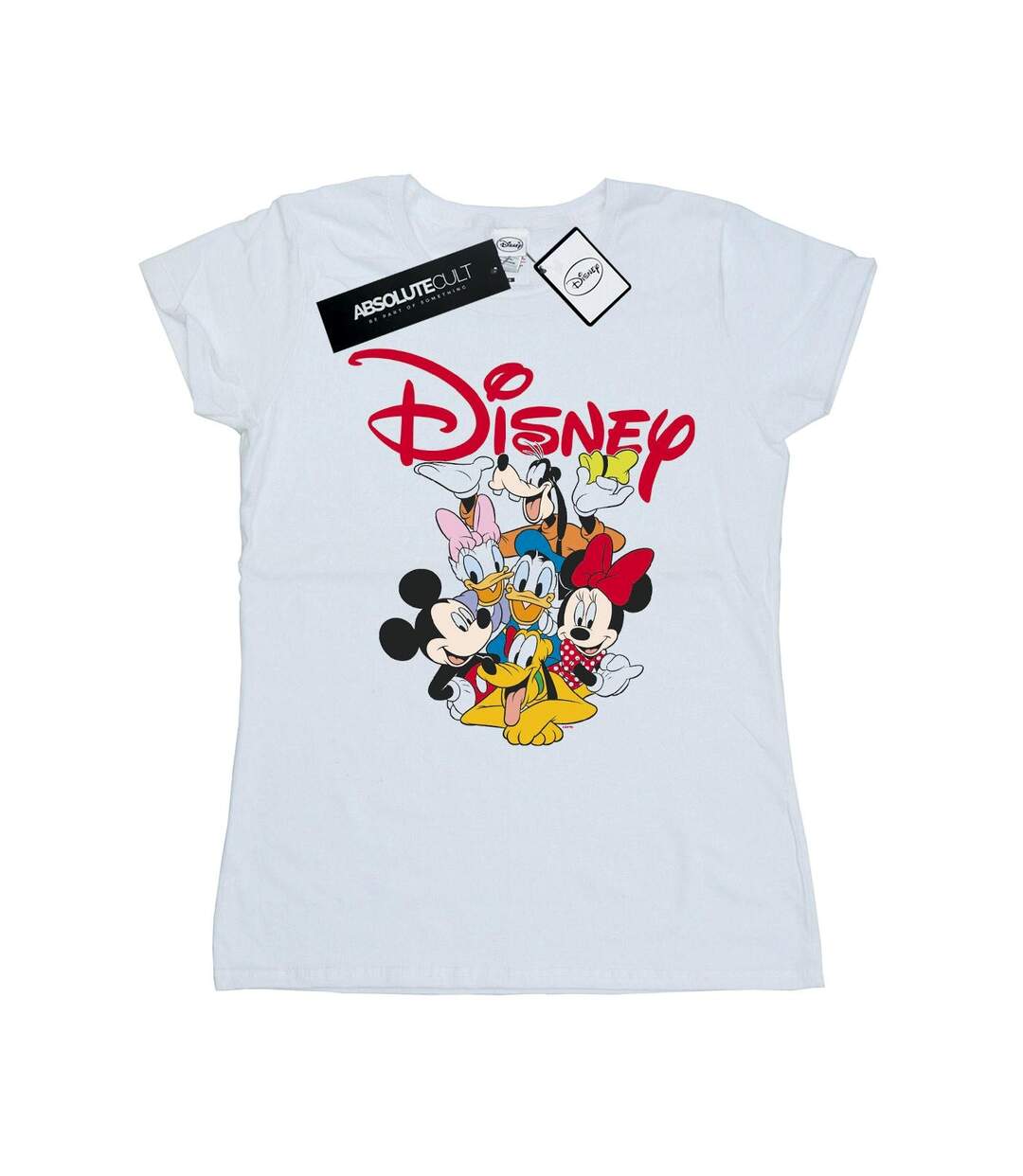 Disney T-shirt en coton ras du cou Mickey Mouse Femme/Femme (Blanc) - UTBI32227-1
