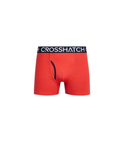 Crosshatch Mens Lynol Boxer Shorts (Pack of 3) (Red)
