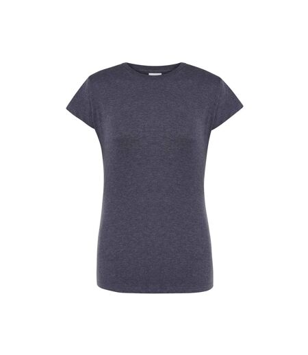 T-shirt Comfort Femme Bleu Denim Chiné JHK