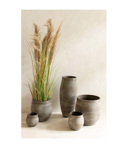 Herbe de Pampas Artificielle en Pot 5 Têtes 140cm Vert & Beige