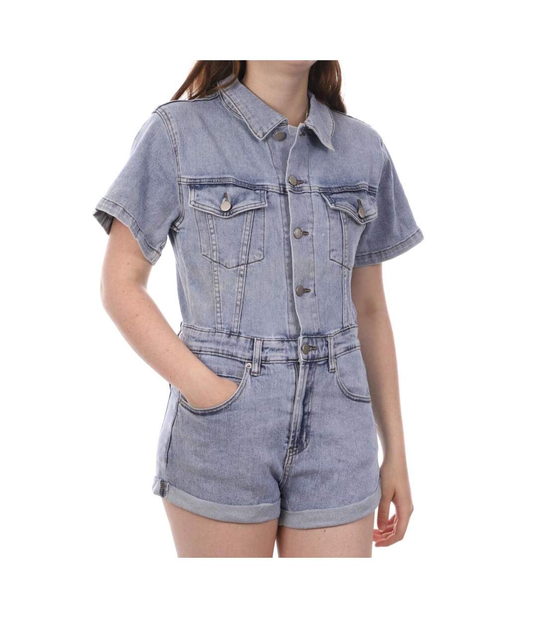 Combishort bleu femme monday premium-1