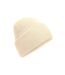 Unisex Adult Classic Deep Cuffed Beanie Vanilla Beechfield-1