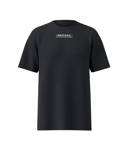 T-shirt Motif/style À L'envers Homme Noir Diesel