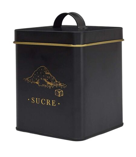 Boîte à Sucre en Métal Lounge 19cm Noir
