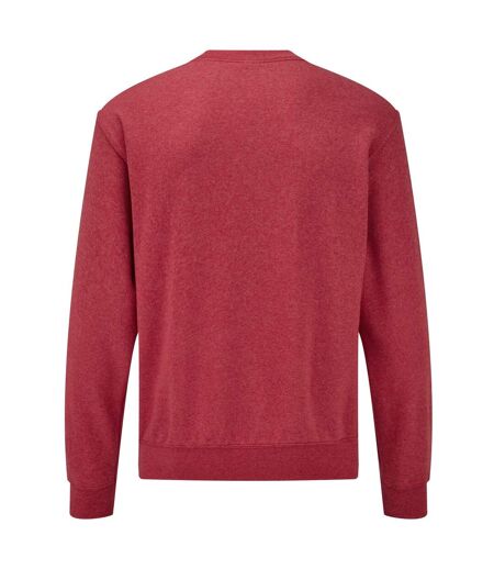 Sweat Classic Homme Rouge Chiné Fruit Of The Loom