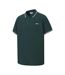 Polo Motif/style Rayure Contrastée Sur Bord Homme Vert Clair Slazenger-3