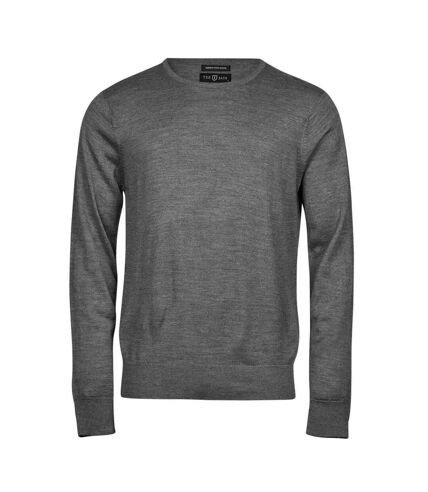 Tee Jays Mens Merino Blend Crew Neck Sweater (Grey Melange)