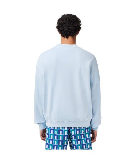Mens Natural Dyed Loose Fit Sweatshirt Light Blue Lacoste
