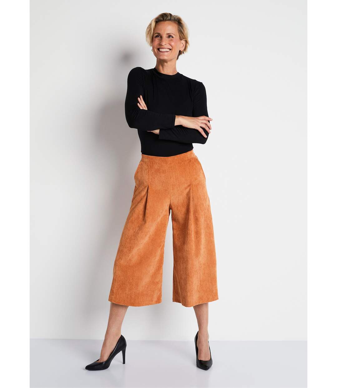 Jupe-culotte longue velours milleraies-4