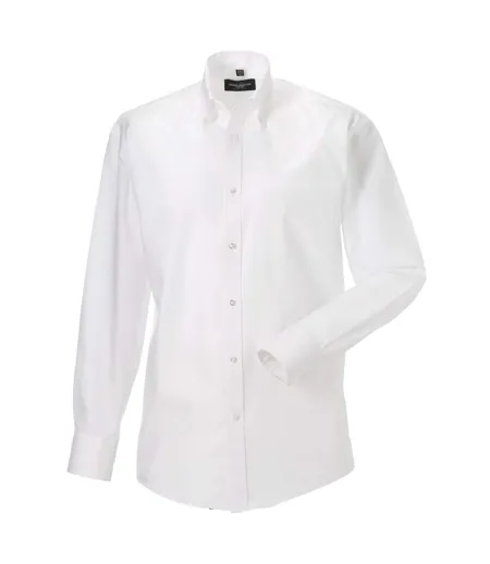 Chemise À Manches Longues Sans Repassage Homme Blanc Russell