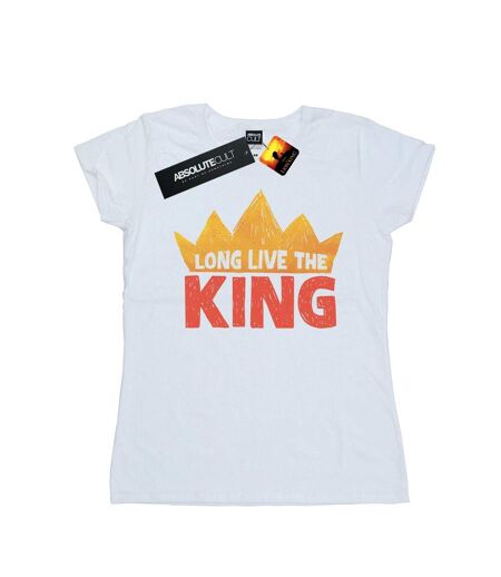 Disney - T-shirt THE LION KING MOVIE LONG LIVE THE KING - Femme (Blanc) - UTBI25114