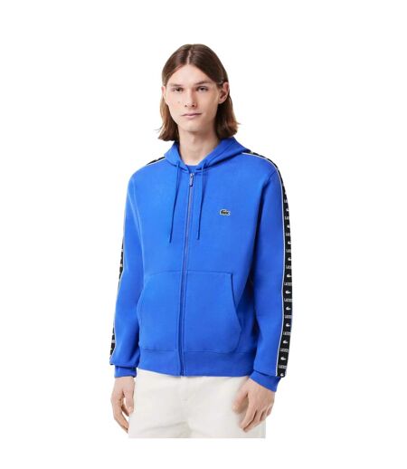 Sweat à capuche homme bleu Lacoste