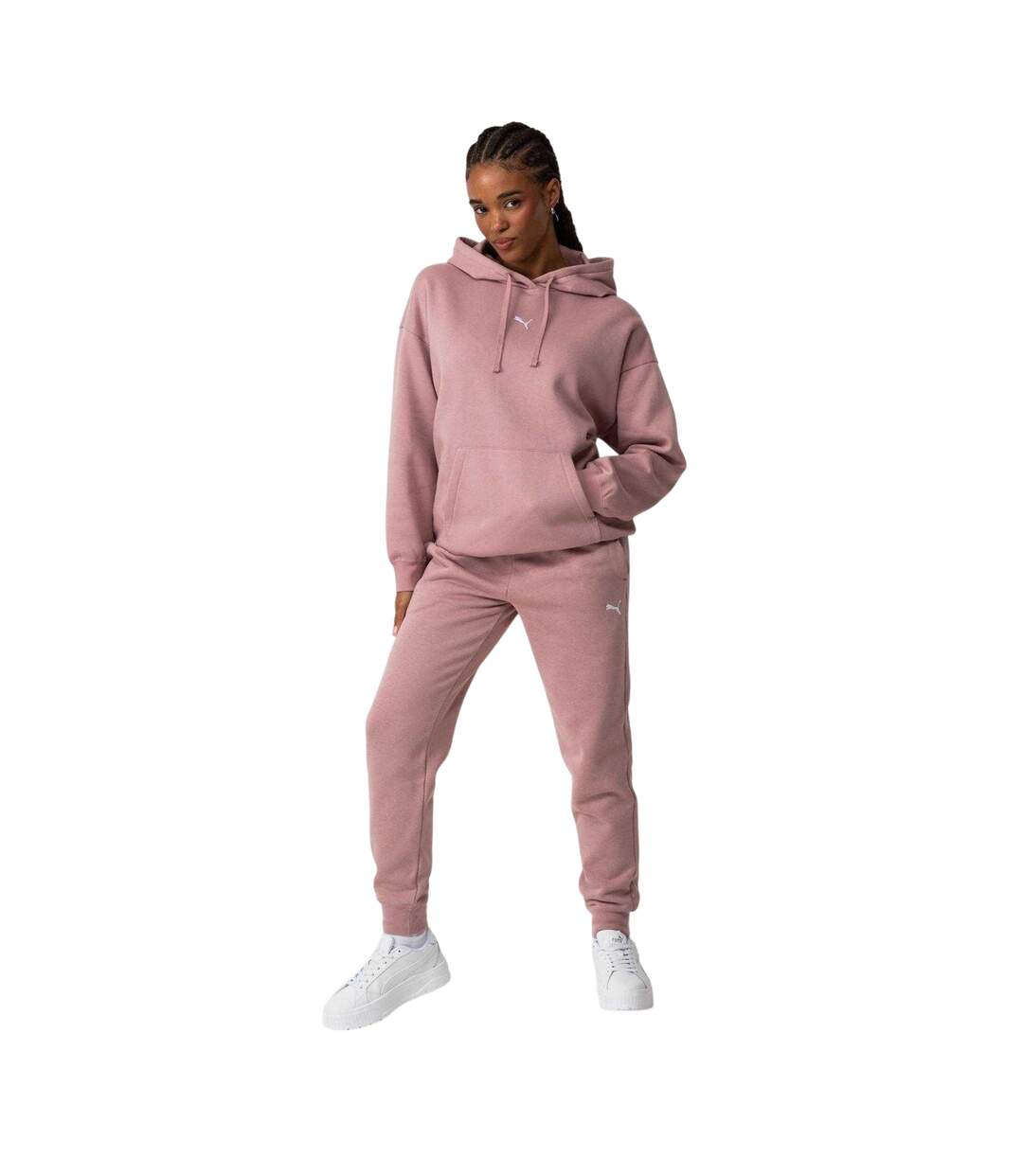 Womens/ladies Essentials Oversized Hoodie Mauve Puma-1