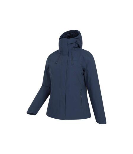 Womens/ladies Mallory Short Waterproof Padded Jacket Blue Mountain Warehouse