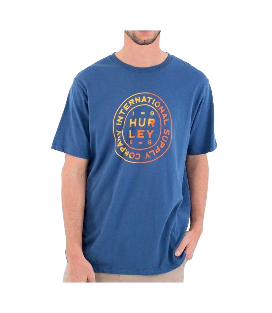 T-shirt bleu homme hurley waxed - l-1