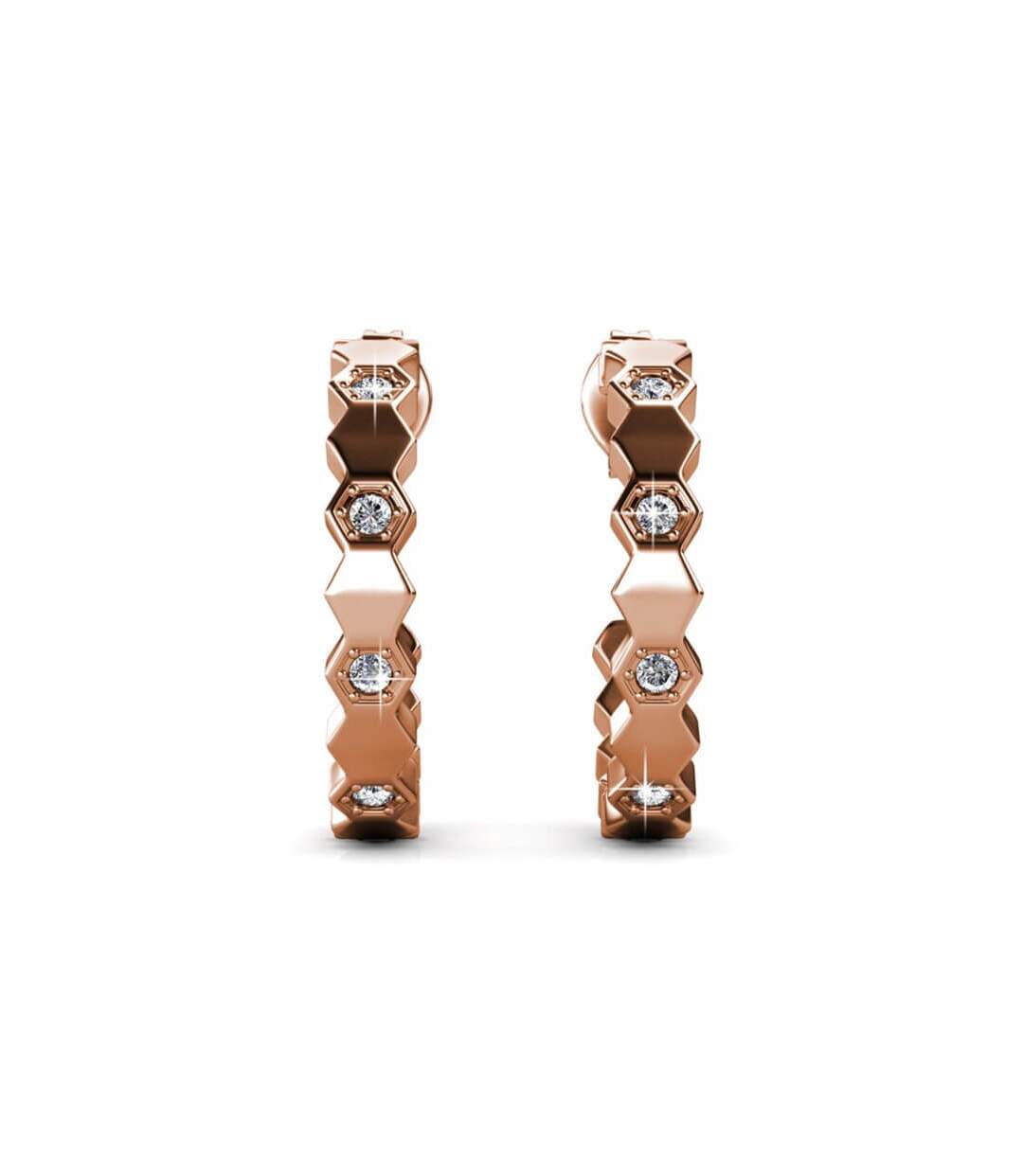 Boucles d'oreilles Curved, Cristal d'Autriche-3