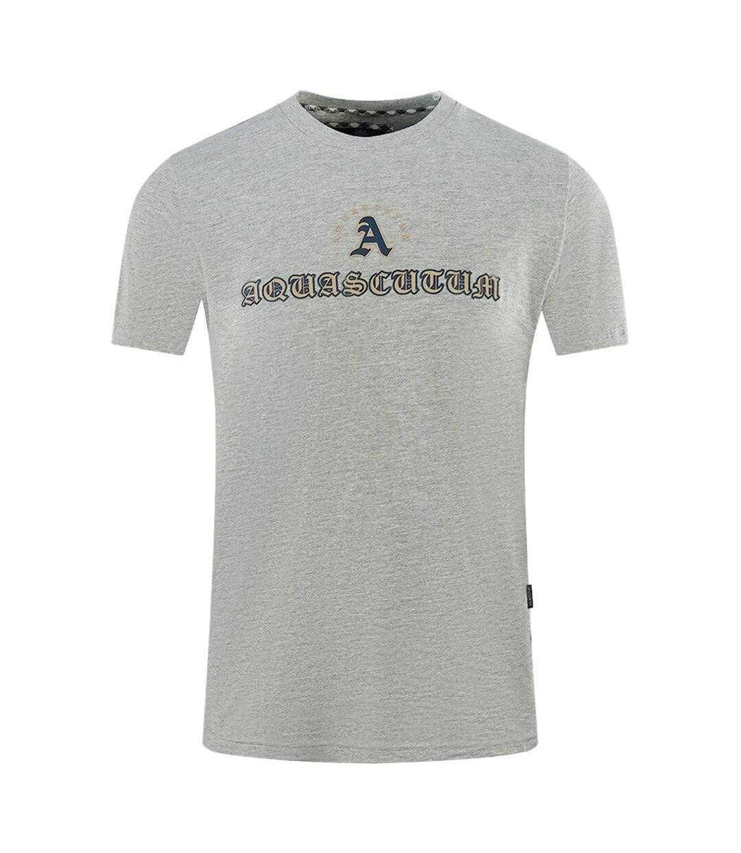Unisex Adult Script Logo T-shirt Grey Aquascutum-1