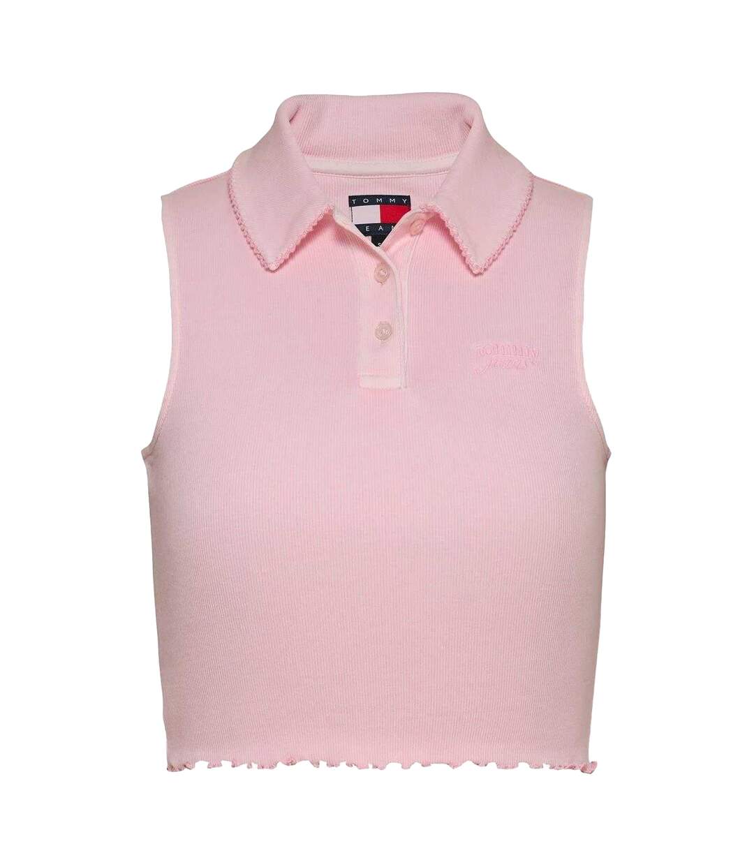 Polo Sans Manches Femme Rose Tommy Jeans-2