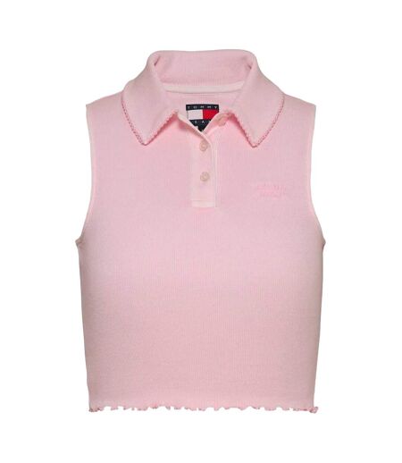 Polo Sans Manches Femme Rose Tommy Jeans