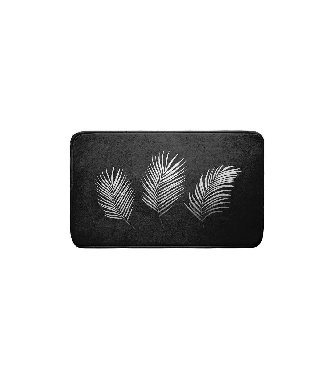 Tapis de Bain Imprimé Orbella 45x75cm Noir & Argent-1