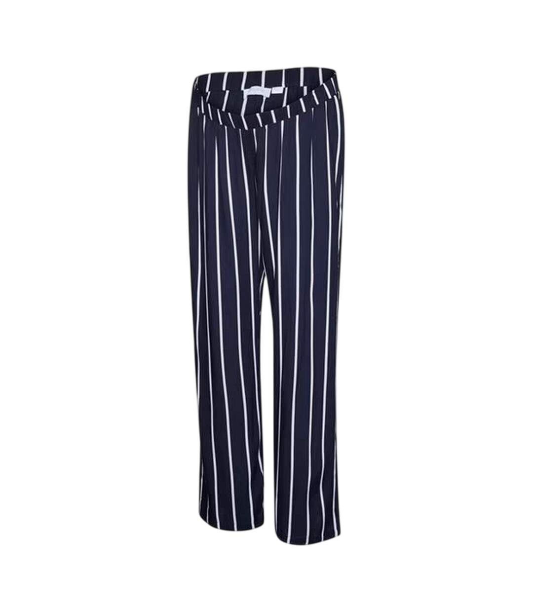 Pantalon De Grossesse Motif/style Rayure Verticale Femme Bleu Marine Foncé Mamalicious-2