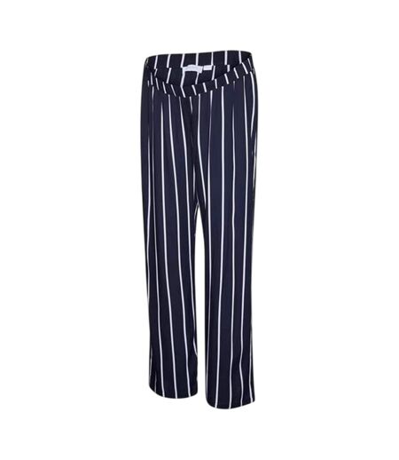 Pantalon De Grossesse Motif/style Rayure Verticale Femme Bleu Marine Foncé Mamalicious