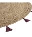 Tapis Déco Rond en Jute Shira 120cm Bordeaux-2