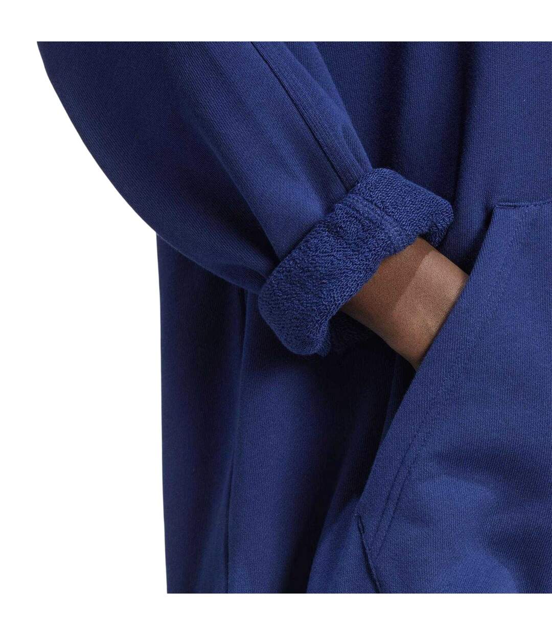 Sweat À Capuche Essential Femme Bleu Foncé Adidas-4