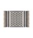 Tapis Déco à Franges Pailo 120x170cm Noir & Blanc-1