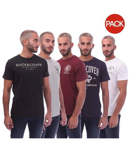 Pack Of 5  Mens Klapstar T-shirt  Multicoloured Duck And Cover