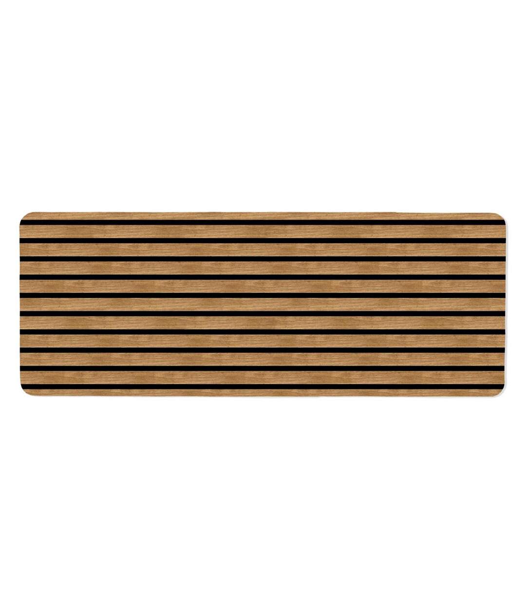 Tapis Mousse Effet Bois Lattae 45x120cm Naturel-1