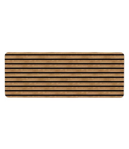 Tapis Mousse Effet Bois Lattae 45x120cm Naturel