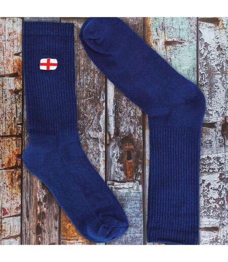 1 Pack Mens Novelty Cotton Rich St George England Flag Black Socks