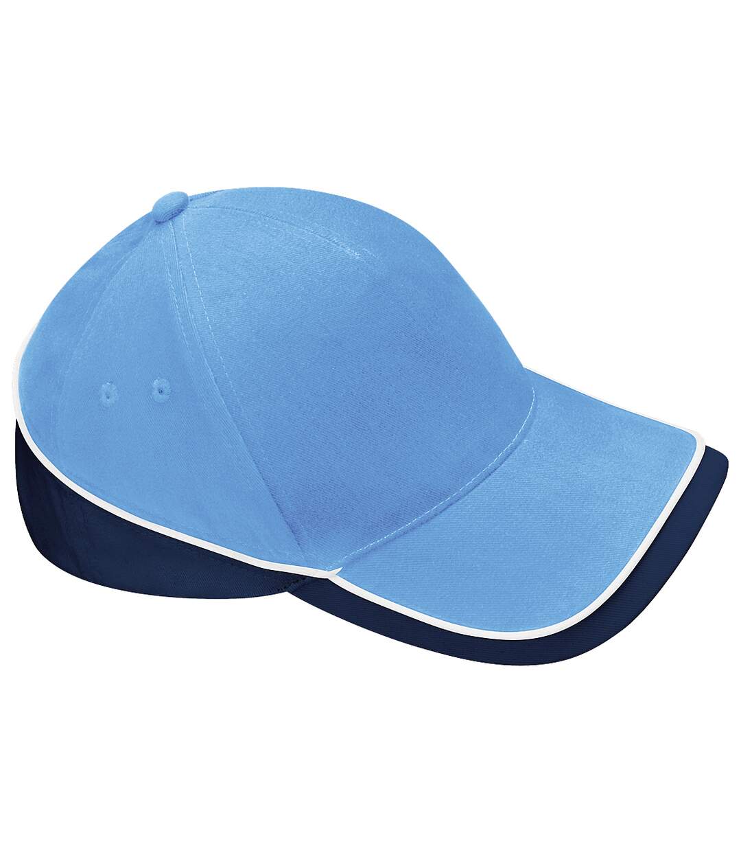 Casquette de baseball unisexe bleu ciel/bleu marine Beechfield-1