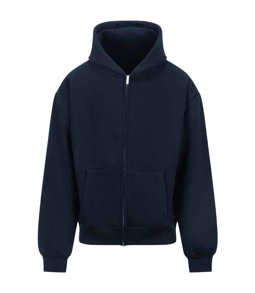 Unisex adult signature heavyweight oversized full zip hoodie new french navy Awdis-1