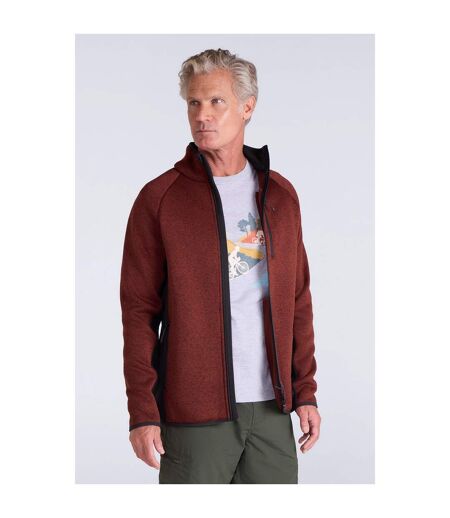 Mens Treston Full Zip Fleece Jacket Rust Mountain Warehouse