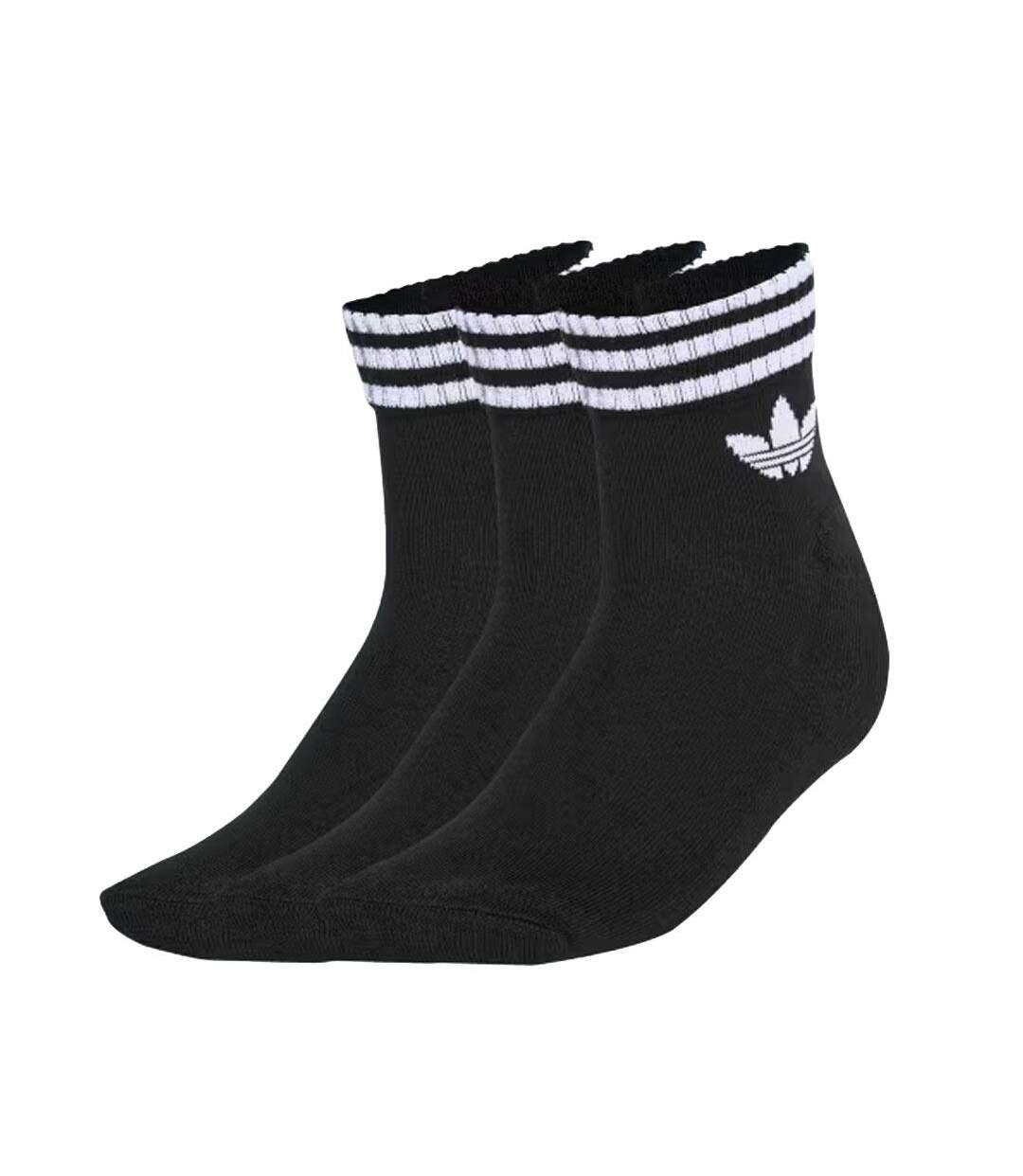 x3 paires de chaussettes noir mixte adidas ankle-1