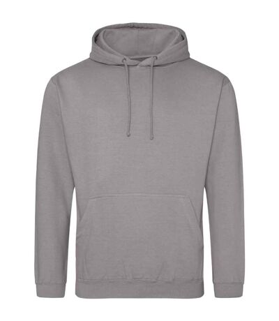 Sweat à capuche college adulte gris platine Awdis