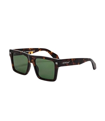 Unisex Adult Lawton Square Frame Sunglasses One Size Havana Green Off White