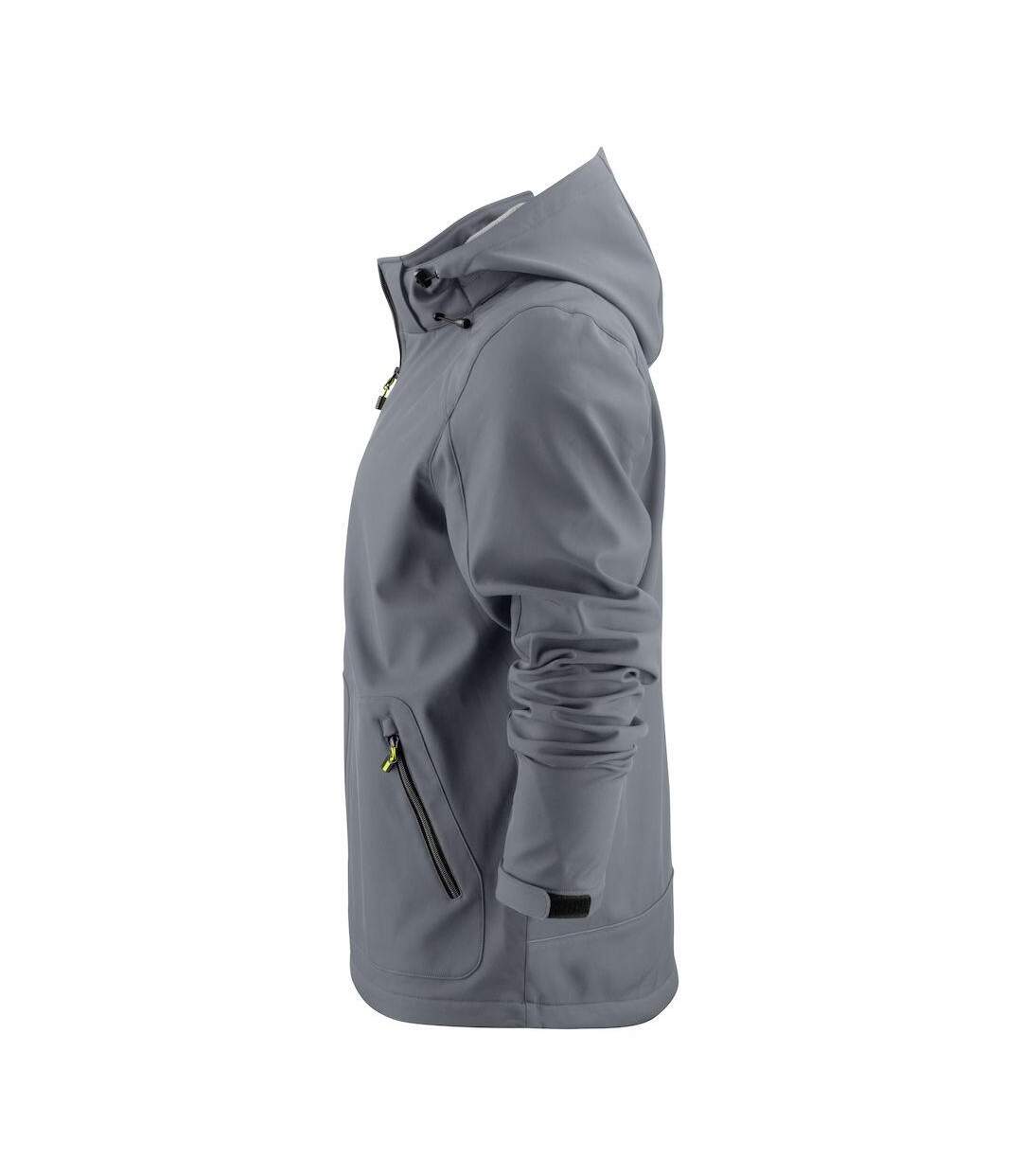 Mens Karting Soft Shell Jacket Steel Grey Printer-3
