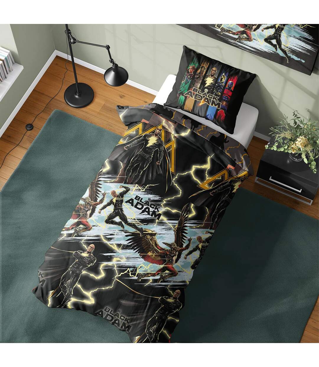 Reversible Duvet Set Multicoloured Black Adam-3
