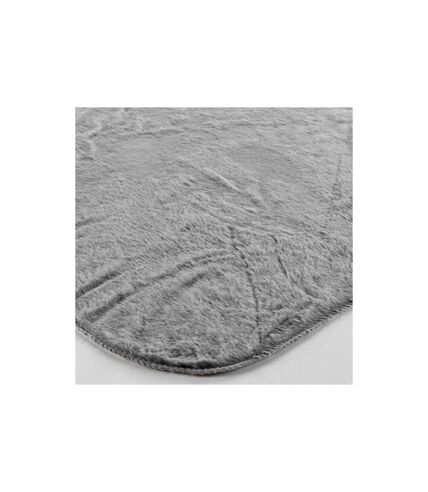 Tapis Imitation Fourrure Réglisse 60x90cm Gris