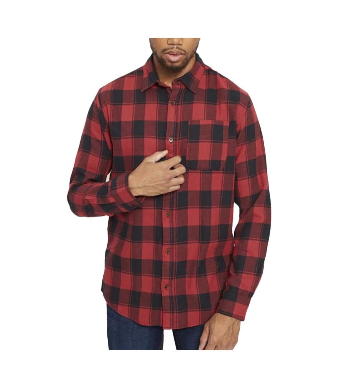 Chemise rouge/noire homme jack & jones joshua - l-1