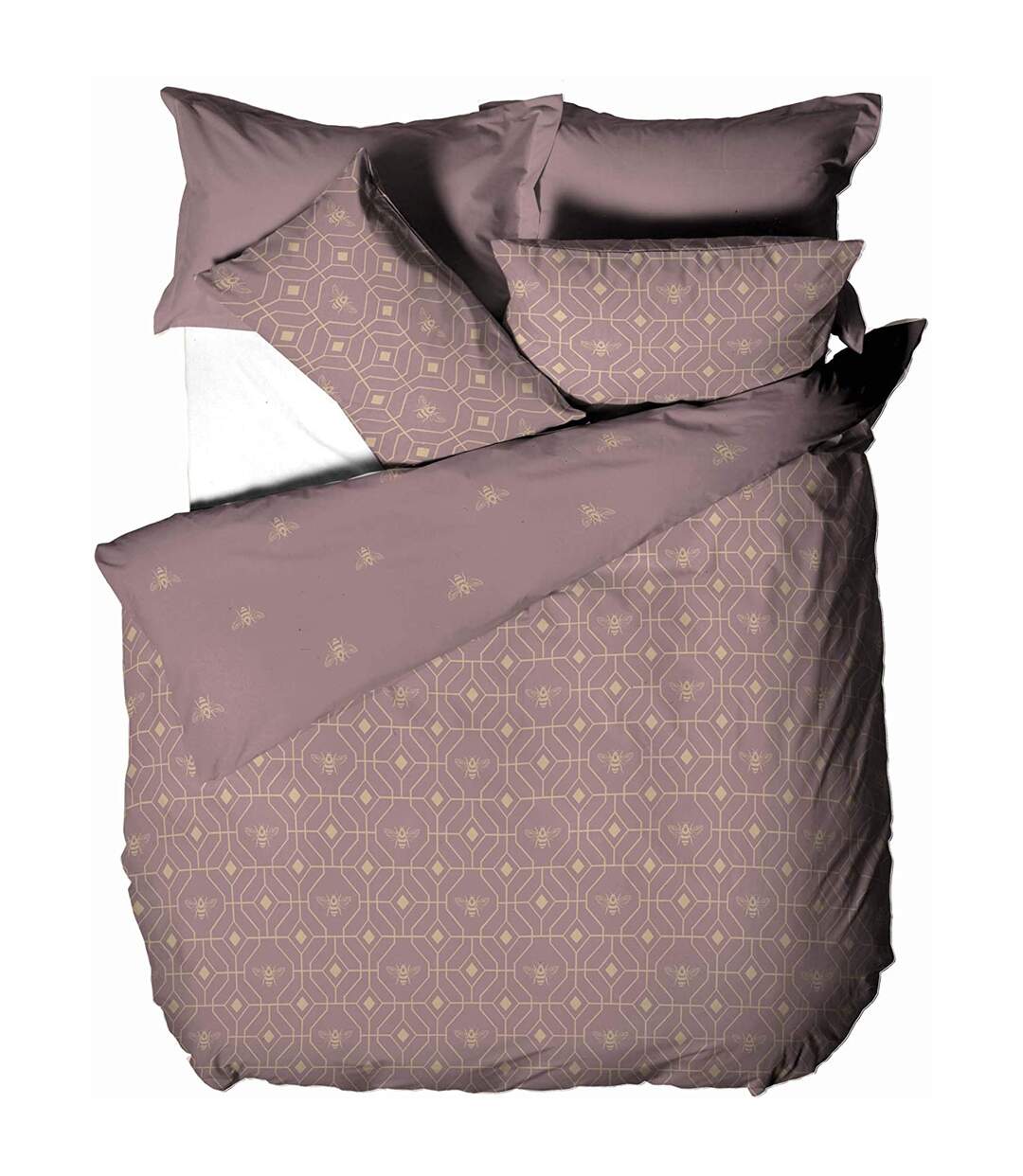 Bee deco duvet cover set blush red Furn-1