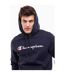 Mens Script Logo Hoodie Navy Blue Champion-3